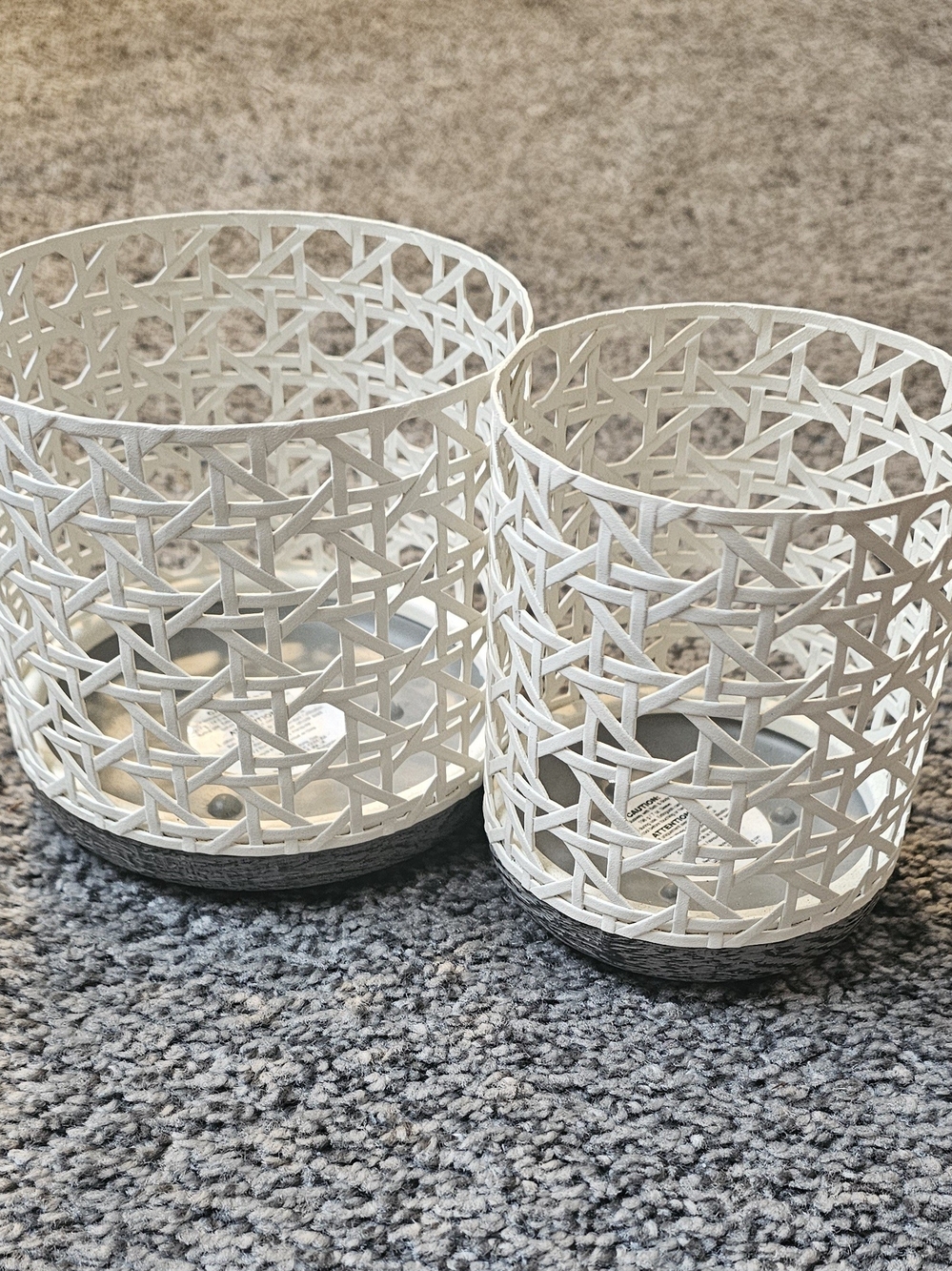 Bath & Body Works White Metal Candle Holder Set 3-Wick & Single Wick